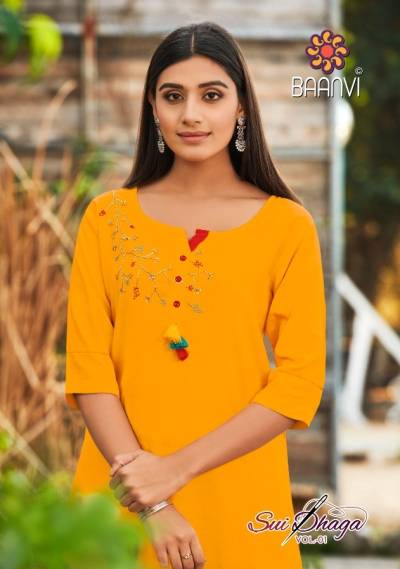 Sui Dhaga Vol 1 By Baanvi Rayon Casual Wear Kurti Collection